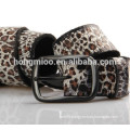 lady's drawing printing genuine leather belt leopard pattern embossing belt Jazz belt street culture